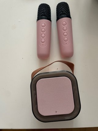 Mini Karaoke con Altavoz Rosa