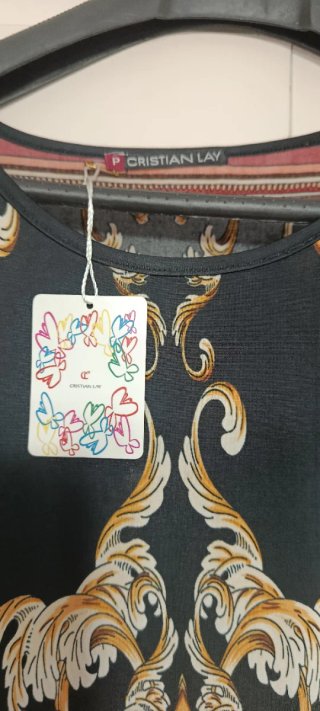 Vestido CRISTIAN LAY estampado oro