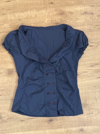 Blusa azul con botones Sin marca