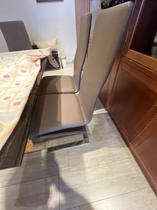 Sillas de salón tela y metal