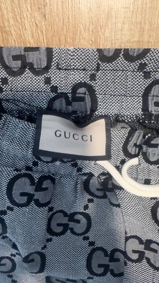 Pantalón Corto Gucci GG Gris Negro