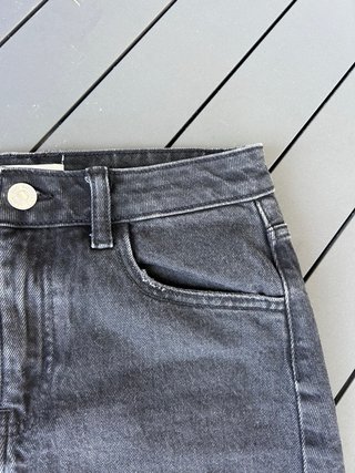 Falda vaquera negra Mango Talla S