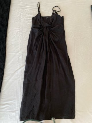 Vestido Zara Negro Tirantes Largo