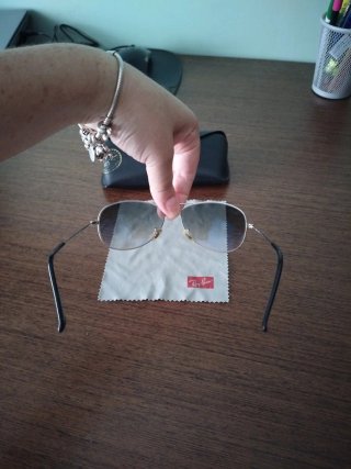 Gafas Ray-Ban Aviador Unisex Marrón/Plata