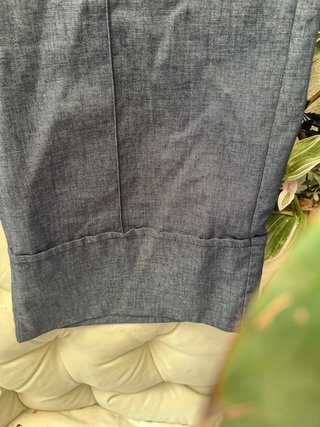 Pantalón ancho azul mujer