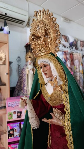 Virgen Dolorosa 55cm Candelero Esperanza Triana