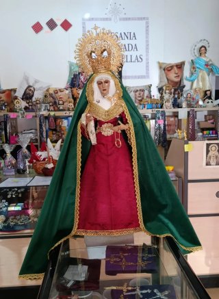 Virgen Dolorosa 55cm Candelero Esperanza Triana