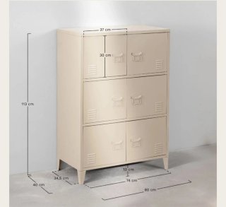 Mueble archivador metálico beige