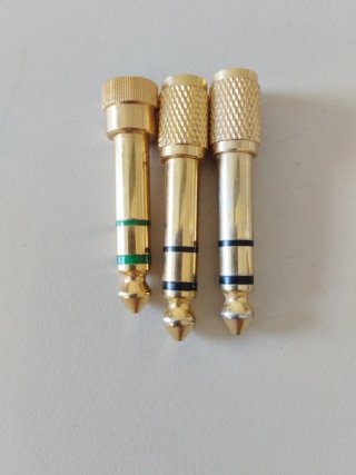 3 Adaptadores Mini Jack a Jack Dorados