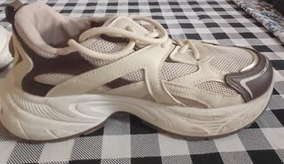 Zapatillas deportivas beige/marrón talla 37