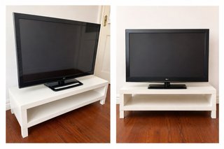 TV LG y Mueble Blanco