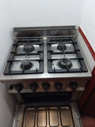 Cocina Industrial 4 Quemadores Horno Plancha inclu