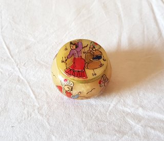 Cofanetto tondo portagioie alabastro URSS