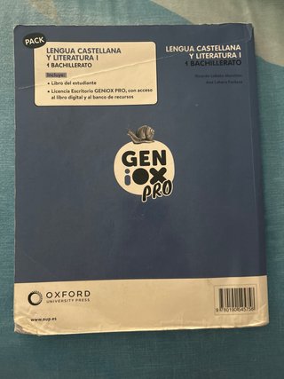 Lengua castellana y literatura I. Libro del est...