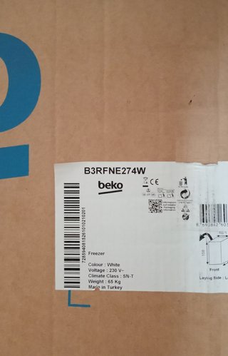Congelador Beko B3RFNE274W Blanco