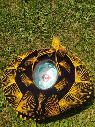 Sombrero Mexicano Pigalle Negro y Dorado