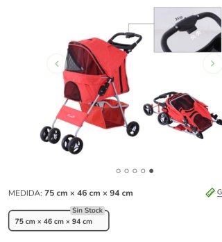 Silla Paseo Perro/Gato Roja