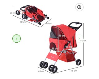 Silla Paseo Perro/Gato Roja