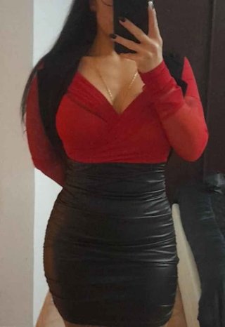 Abitino donna nero e rosso taglia unica