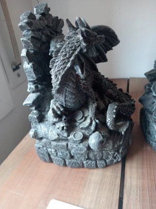 Separadores de libros dragón piedra