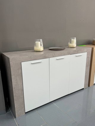 Aparador moderno blanco y gris