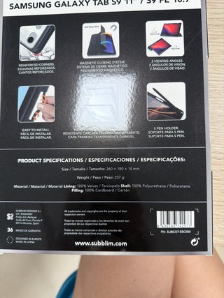 Funda Samsung Galaxy Tab S9/S9 FE SUBBLIM