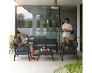 Conjunto Jardín Miami 4 Plazas Resina