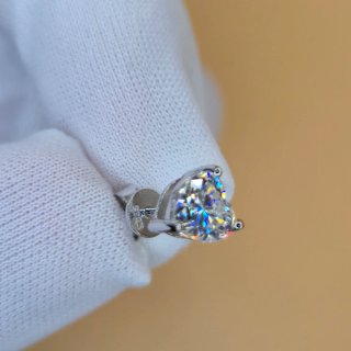 Pendientes Corazón Plata y Moisanita