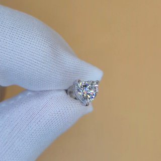 Pendientes Corazón Plata y Moisanita