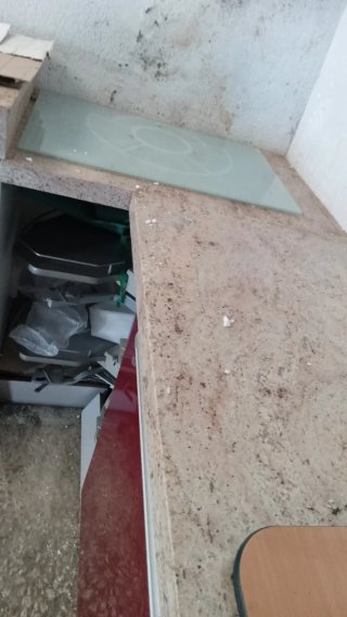 Muebles de cocina con encimera de mármol