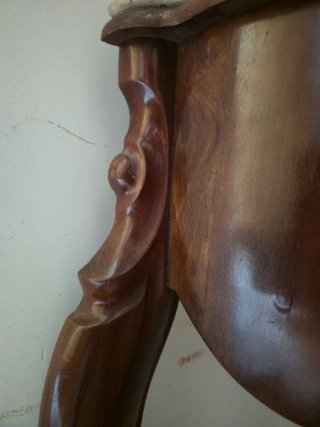 Conjunto de muebles antiguos caoba y mármol s XIX