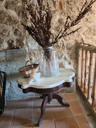 Conjunto de muebles antiguos caoba y mármol s XIX