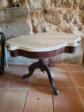 Conjunto de muebles antiguos caoba y mármol s XIX