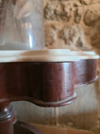 Conjunto de muebles antiguos caoba y mármol s XIX