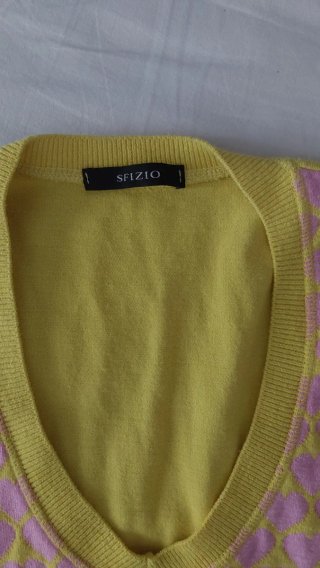 Maglia Spizio donna S giallo e rosa