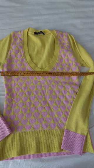 Maglia Spizio donna S giallo e rosa