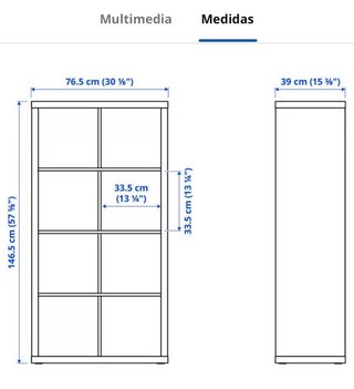 Estantería Kallax Ikea Blanca