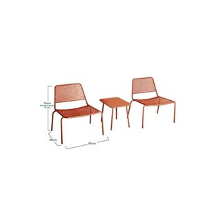 Set Terraza Sakura Mesa + 2 Sillas Rojo