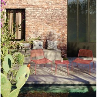 Set Terraza Sakura Mesa + 2 Sillas Rojo