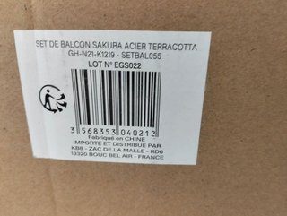 Set Terraza Sakura Mesa + 2 Sillas Rojo