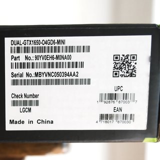 ASUS GTX 1650 OC 4GB GDDR6 DUAL MINI