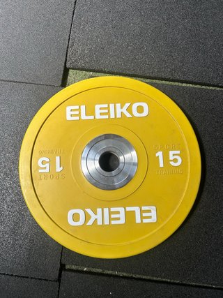 Disco Halterofilia Eleiko 15kg Amarillo