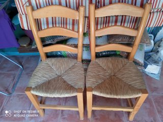 Sillas de Enea Madera Natural