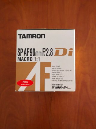 Caja Tamron SP AF90mm F/2.8 Di + Docs