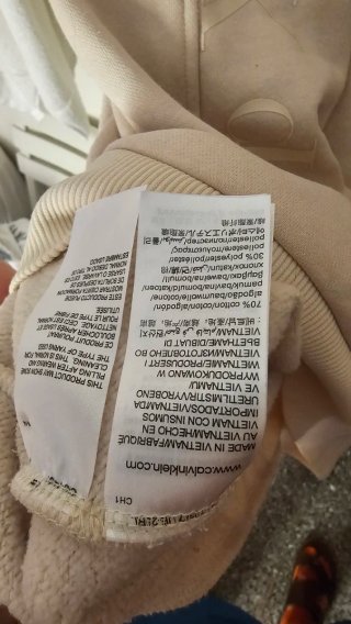 Vestido Sudadera Calvin Klein Talla Única Beige