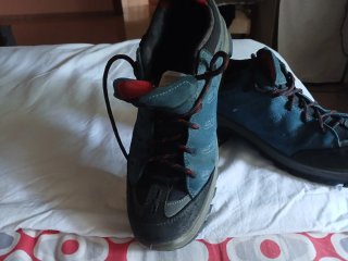 Zapatillas Trekking Montaña Azul/Rojo