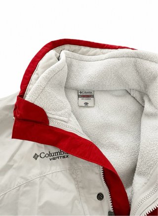 Chaqueta Columbia Polar Gris y Rojo