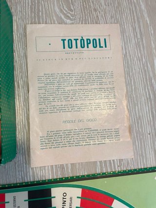 TOTOPOLI VINTAGE EG GIOCO DA TAVOLO CORSA CAVALLI