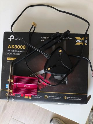 TP-Link AX3000 Wi-Fi 6 PCIe red
