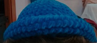 Gorro de lana azul